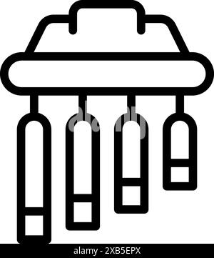 Public transportation monorail train moving on railway track line icon Stock Vector