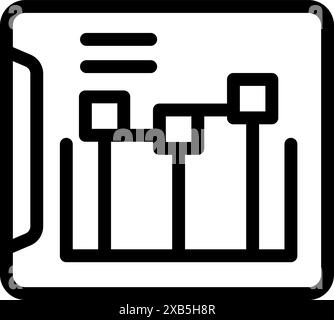 Audio editing software is displaying a digital sound waveform for editing and music production Stock Vector