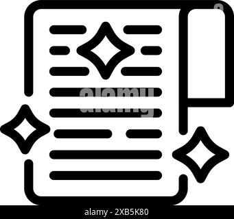 Content is king concept with a shining document icon Stock Vector