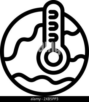 rising temperatures icon on white background. Simple element ...