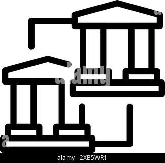 This simple design icon represents the concept of online banking and secure money transfers Stock Vector