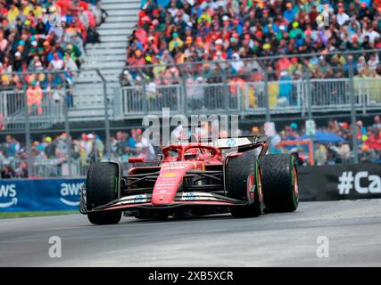 Montreal, Kanada. 09th June, 2024. 09.06.2024, Circuit Gilles-Villeneuve, Montreal, FORMULA 1 AWS GRAND PRIX DU CANADA 2024, in the picture Charles Leclerc (MCO), Scuderia Ferrari HP/dpa/Alamy Live News Stock Photo