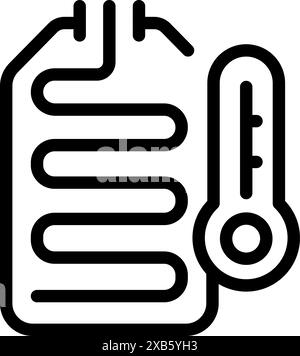 This icon represents an underfloor heating system, symbolizing warmth, comfort, and energy efficiency in modern homes Stock Vector