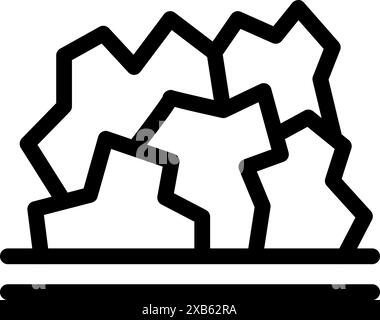 Icon of gears working together representing teamwork and collaboration Stock Vector