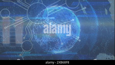 A digital globe with interconnected nodes and lines Stock Photo - Alamy