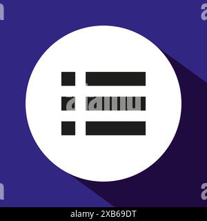 List icon vector. Purple background design. Bullet points symbol. Simple graphic illustration. Stock Vector