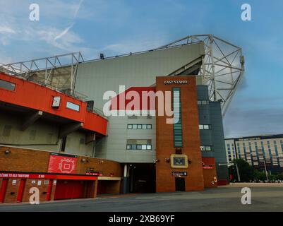 Old Trafford is the home to Manchester United Football Club in Greater Manchester, UK Stock Photo