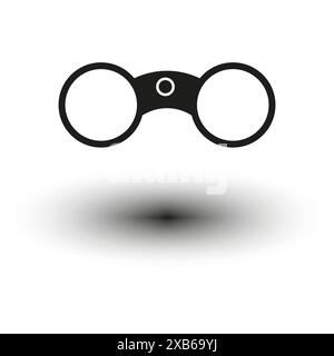 Binoculars vector icon. Surveillance observation symbol. Stock Vector