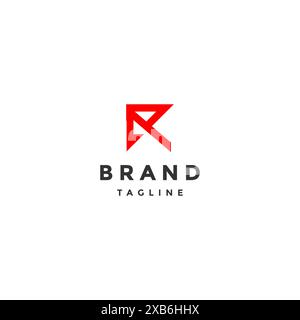 Initial Letter R Shaped Arrow Logo Design. Minimalist line of the letter R in the form of an arrow symbol to the top. Stock Vector