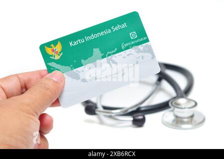 Kartu Indonesia Sehat is the Republic of Indonesia health insurance card Stock Photo