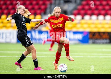 Farum, Denmark. 09th, June 2024. Anna Walter (20) of FC Nordsjaelland seen during the Gjensidige Kvindeliga match between FC Nordsjaelland and KoldingQ at Right to Dream Park in Farum. (Photo credit: Gonzales Photo - Frederikke Jensen). Stock Photo