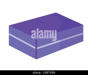 Purple Nail Buff File. Vector illustration isolated on white background. Beauty and Nail design concept. Element for print, banner, card, brochure Stock Vector