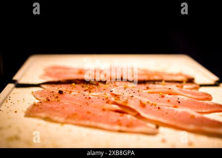 The Food is plated and ready for guests to enjoy Stock Photo