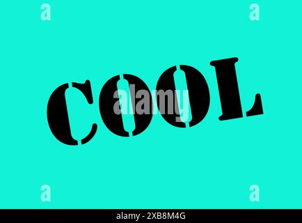 A black cool text on green background Stock Photo
