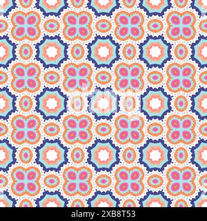 A Vibrant geometric design on white backdrop, abstract composition ideal for wallpaper Stock Photo