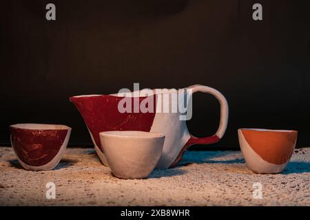 cup of coffee on wooden table Stock Photo
