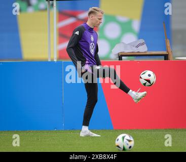 Herzogenaurach, Germany. 11th June, 2024. Soccer, preparation for UEFA Euro 2024, training Germany, Germany's Chris Führich in action. Credit: Christian Charisius/dpa/Alamy Live News Stock Photo