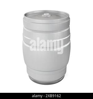 A plastic barrel on white background Stock Photo