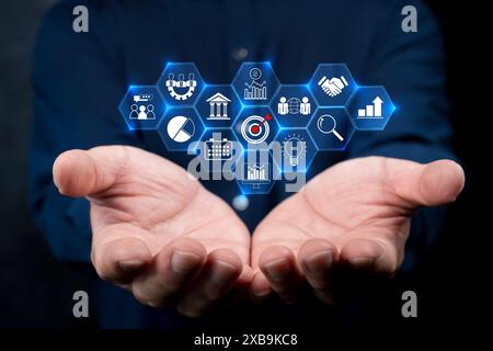 Targeting business concept, Strategic planning for business growth and ...