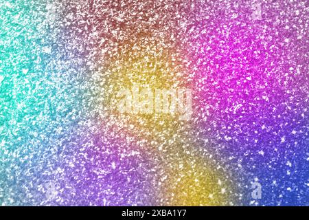 Bright colorful sparkling glitter, closeup. Background for party invitations or holiday cards Stock Photo