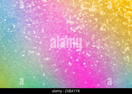 Bright colorful sparkling glitter, closeup. Background for party invitations or holiday cards Stock Photo