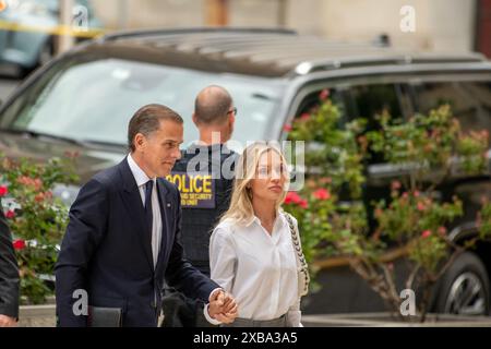Wilmington, United States. 11th June, 2024. Hunter Biden arrives with wife Melissa Cohen Biden at federal court for a possible verdict on his trial on federal gun charges on Tuesday, June 11, 2024, in Wilmington, Delaware. The jury continues its deliberations. Photo by David Muse/ Credit: UPI/Alamy Live News Stock Photo