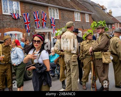 Southwick Revival Spirit of D-Day Took on the 8th of June 2024. commemorating the D-Day Landings. Stock Photo