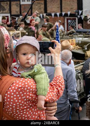 Southwick Revival Spirit of D-Day Took on the 8th of June 2024. commemorating the D-Day Landings. Stock Photo