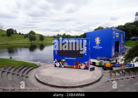 A general view of the Fanzone at Olympiapark, Munich.Germany will face Scotland in the Euro 2024 opener on Friday. Picture date: Tuesday June 11, 2024. Stock Photo