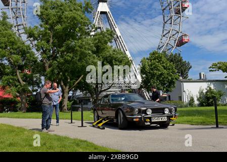 Vienna, Austria, 11th June 2024. The official launch of the new James Bond exhibition 007 ACTION VIENNA took place at the iconic Prater Ferris Wheel, which featured in the James Bond film The Living Daylights. On display was the original Aston Martin V8 Vantage which featured in the film. The exhibition will include various cars and props from the films and opens on 07th September. G P Essex/Ģ����ý Live News Stock Photo