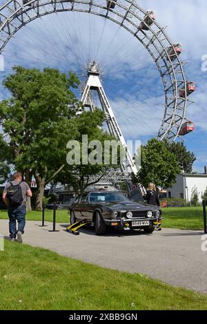 Vienna, Austria, 11th June 2024. The official launch of the new James Bond exhibition 007 ACTION VIENNA took place at the iconic Prater Ferris Wheel, which featured in the James Bond film The Living Daylights. On display was the original Aston Martin V8 Vantage which featured in the film. The exhibition will include various cars and props from the films and opens on 07th September. G P Essex/Ģ����ý Live News Stock Photo