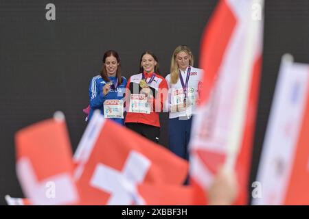 Olympic Stadium, Rome, Italy - Aikaterini STEFANIDI, Angelica MOSER, Molly CAUDERY Pole Vault women during 2024 European Athletic Championships Day 5, 11 Jun 2024 (Photo by Roberto Ramaccia/Sipa USA) Credit: Sipa USA/Alamy Live News Stock Photo