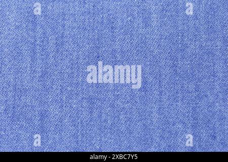 Blue fabric swatch with fabric texture effect. Detail of a blue fabric with a pattern of squares Stock Photo