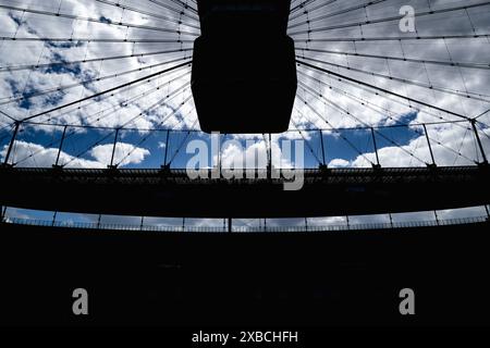 Frankfurt, Germany, June 11th 2024 FRANKFURT, GERMANY - JUNE 11: A general view shows 'Frankfurt Arena', taken during the UEFA Euro 2024 European Football Championship Stadium Open Media Day in Frankfurt am Main, Germany. The UEFA Euro 2024 Football Championship is scheduled to run from June 14 to July 14, 2024 (Photo by Dan O' Connor/ATPImages) Dan O' Connor (Dan O' Connor / ATP Images / SPP) Stock Photo