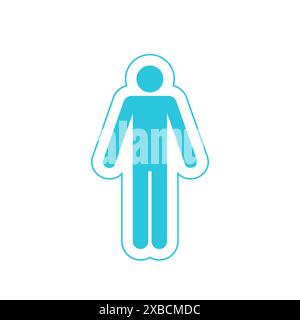Aura of a person icon. Isolated on white background. Brom blue icon set. Stock Vector