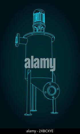 Industrial Tank Blueprint. Vector Stock Vector Image & Art - Alamy