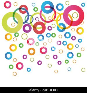 abstract colorful rainbow circle vector illustration with isolated background Stock Vector