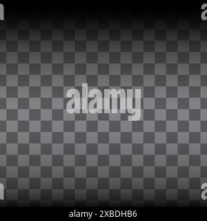 Gray checkered background. Gradient light effect. Checkerboard pattern. Subtle shadow detail. Stock Vector