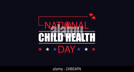 Celebrating National Child Health Day with Chic Typography Stock Vector