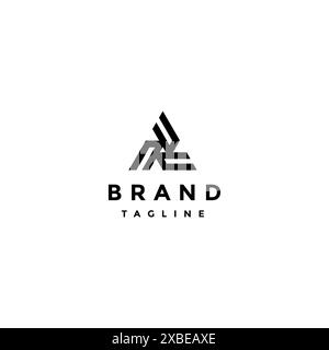 Creative Initial Letter UCN Forming Triangle Symbol Logo Design. Three Letter U C N Rotating Forming Triangle Symbol Logo Design. Stock Vector
