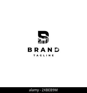 Initial Letter SD in One Symbol. Initial Letter S Shape D Letter Logo Design. Stock Vector