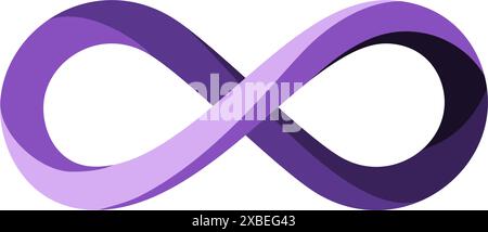 Infinity loop in purple for eternity concept vector Stock Vector