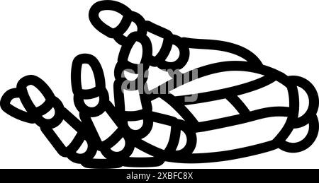 give robot hand gesture line icon vector illustration Stock Vector ...