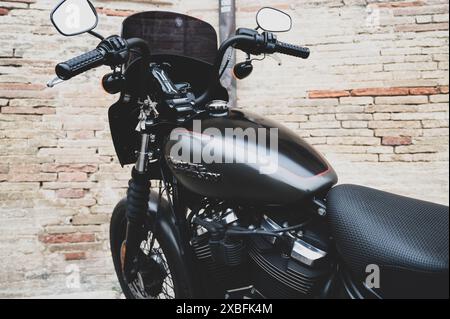 Italy, 09 June 2024: motorcycles of the legendary Harley Davidson brand on display at the EUROPEAN H.O.G. RALLY of Senigallia Ancona Marche Stock Photo