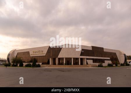 Ganja city. Azerbaijan. 10.18.2021. The new building of the international bus station in Ganja. Stock Photo