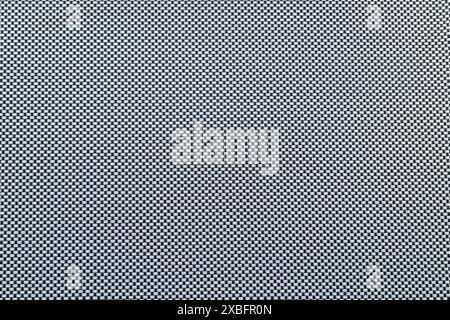 Top view of modern seamless grey pattern of woven plastic sheet mat surface texture background. Stock Photo