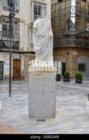 geography / travel, Spain, Valencia, Murcia, statue of Augustus, Roman, Cartagena, region Murcia, ADDITIONAL-RIGHTS-CLEARANCE-INFO-NOT-AVAILABLE Stock Photo