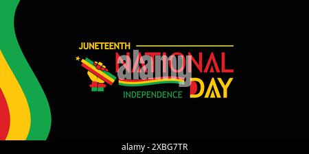 Celebrating Freedom A Juneteenth National Independence Day Tribute Stock Vector