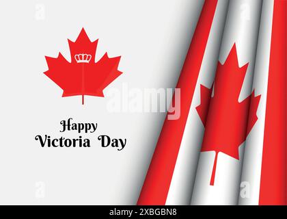 Wave flag of Canada . Banner or ribbon vector template for independence day Stock Vector