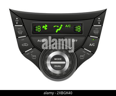 car climate control panel vector illustration isolated on white background Stock Vector